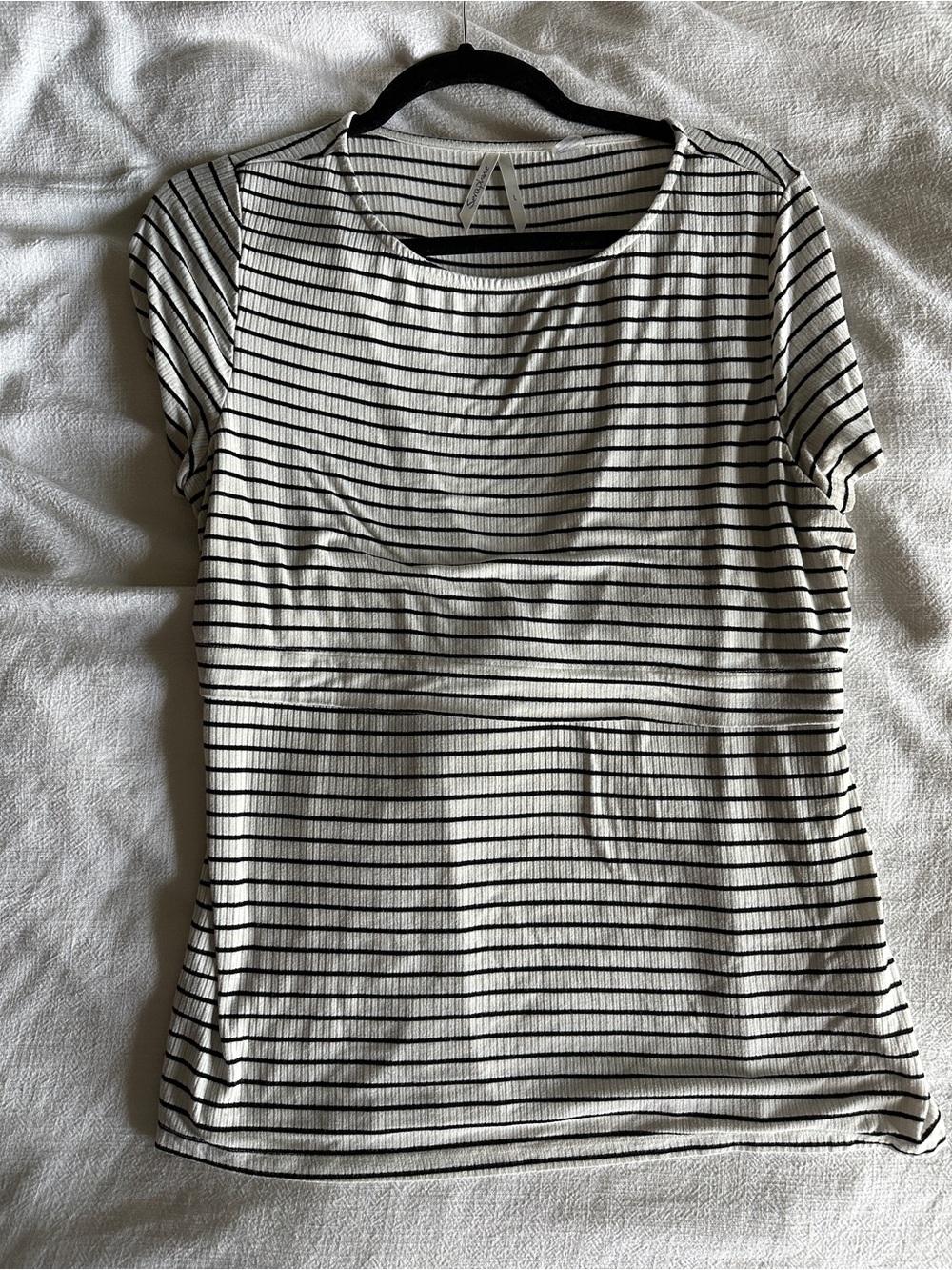 Seraphine Black & White Striped Short Sleeve Tee